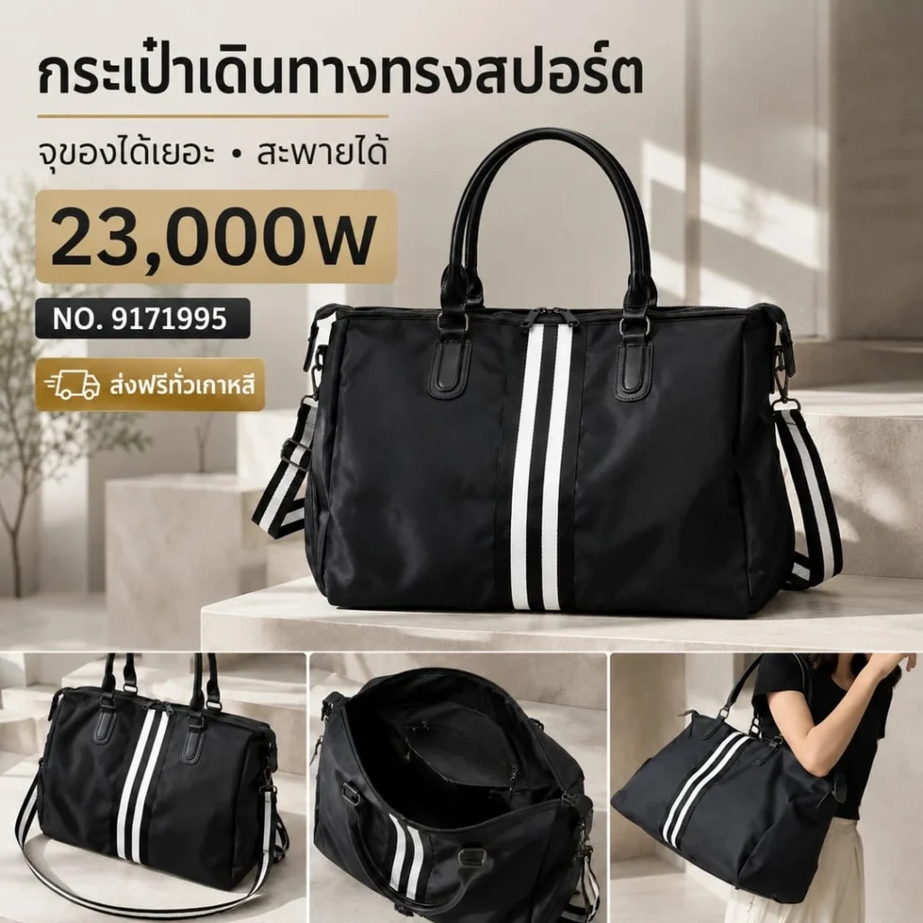กระเป๋าเดินทางทรงสปอร์ต