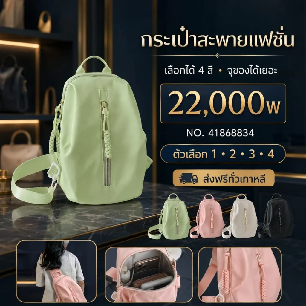 กระเป๋าสะพายแฟชั่น 4 แบบ