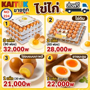 ไข่ไก่ 4 แบบ