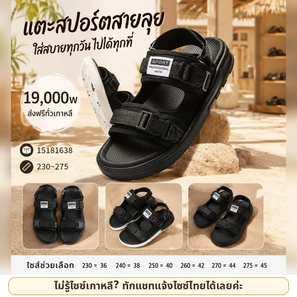 รองเท้าแตะสปอร์ตผู้ชาย